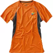 Damski T-shirt Quebec z krótkim rękawem z dzianiny Cool Fit odprowadzającej wilgoć, xs, pomarańczowy