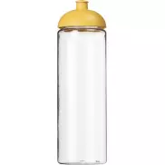 Bidon H2O Vibe o pojemności 850 ml z wypukłym wieczkiem, biały, żółty
