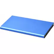 Aluminiowy powerbank Plate 8000 mAh, niebieski