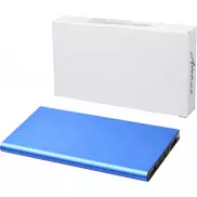 Aluminiowy powerbank Plate 8000 mAh, niebieski