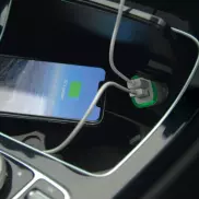 Ładowarka samochodowa USB FRUIT - zielony