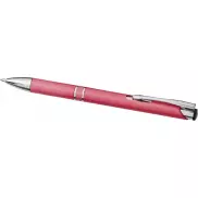 Długopis automatyczny Moneta z plastiku ABS i słomy pszenicznej, różowy