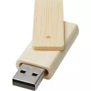 Pamięć USB Rotate o pojemności 8 GB wykonana z bambusa, biały