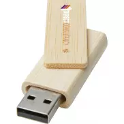 Pamięć USB Rotate o pojemności 16 GB wykonana z bambusa, biały
