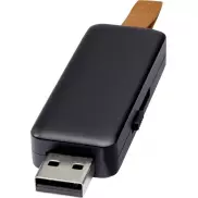 Gleam 16 GB pamięć USB z efektem świetlnym, czarny