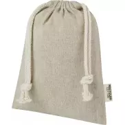 Pheebs torba na prezent z bawełny z recyklingu o gramaturze 150 g/m² i z certyfikatem GRS, mała o pojemności 0,5 l, piasek pustyni