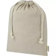 Pheebs torba na prezent z bawełny z recyklingu o gramaturze 150 g/m² i z certyfikatem GRS, duża o pojemności 4 l, piasek pustyni