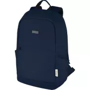 Joey 15,6-calowy plecak na laptopa z płótna z recyklingu z certyfikatem GRS o pojemności 18 l, niebieski