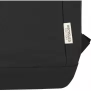 Joey 15,6-calowy plecak na laptopa z płótna z recyklingu z certyfikatem GRS o pojemności 18 l, czarny