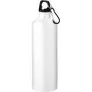 Oregon butelka na wodę o pojemności 770 ml z karabińczykiem wykonana z aluminium z recyklingu z certyfikatem RCS, biały