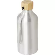 Malpeza butelka na wodę o pojemności 500 ml wykonana z aluminium pochodzącego z recyklingu z certyfikatem RCS, szary