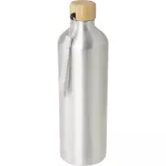 Malpeza butelka na wodę o pojemności 1000 ml wykonana z aluminium pochodzącego z recyklingu z certyfikatem RCS, szary