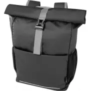 Aqua wodoodporna torba rowerowa o pojemności 20 l na 15-calowego laptopa wykonana z materiałów z recyklingu z certyfikatem GR, czarny