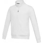 Galena bluza unisex z recyklingu z zamkiem błyskawicznym na całej długości, xs, biały