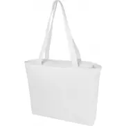 Weekender torba na zakupy z materiału z recyklingu o gramaturze 500 g/m², biały