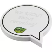 Sticky-Mate® karteczki samoprzylepne z materiałów z recyklingu w kształcie chmurek na tekst, biały