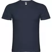 Samoyedo koszulka męska z krótkim rękawem i dekoltem w serek, s, niebieski