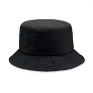 Papierowy kapelusz słomkowy - czarny