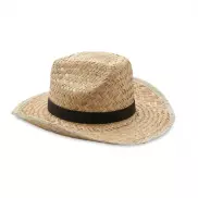 Słomiany kapelusz kowbojski - czarny
