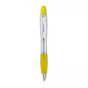 2w1 długopis i zakreślacz - żółty