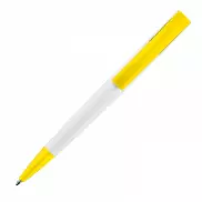 Długopis plastikowy z szerokim klipsem CANBERRA - żółty