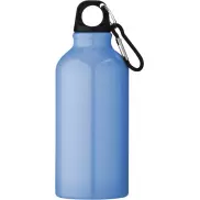Aluminiowa butelka na wodę Oregon z karabińczykiem o pojemności 400 ml, niebieski