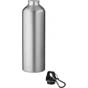 Aluminiowa butelka na wodę Oregon z karabińczykiem o pojemności 770 ml, szary