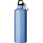 Aluminiowa butelka na wodę Oregon z karabińczykiem o pojemności 770 ml, niebieski