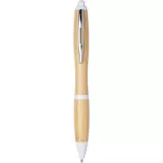 Bambusowy długopis Nash, piasek pustyni, biały