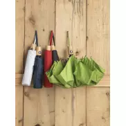 Składany, automatycznie otwierany/zamykany parasol Bo 21” wykonany z plastiku PET z recyklingu, zielony