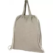 Plecak Pheebs z bawełnianym sznurkiem ściągającym z recyklingu o gramaturze 150 g/m², piasek pustyni