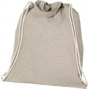 Plecak Pheebs z bawełnianym sznurkiem ściągającym z recyklingu o gramaturze 150 g/m², piasek pustyni