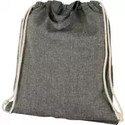 Plecak Pheebs z bawełnianym sznurkiem ściągającym z recyklingu o gramaturze 150 g/m², czarny