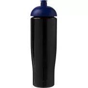 Bidon H2O Tempo® o pojemności 700 ml z wypukłym wieczkiem, czarny, niebieski