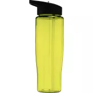 Bidon H2O Tempo® o pojemności 700 ml z wieczkiem z słomką, zielony, czarny
