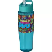 Bidon H2O Tempo® o pojemności 700 ml z wieczkiem z słomką, niebieski