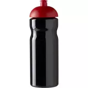 Bidon H2O Base® o pojemności 650 ml z wypukłym wieczkiem, czarny, czerwony