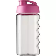 Bidon H2O Bop® o pojemności 500 ml z wieczkiem zaciskowym, biały, różowy
