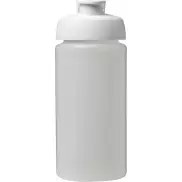 Bidon Baseline® Plus o pojemności 500 ml z wieczkiem zaciskowym i uchwytem, biały, biały