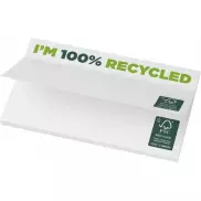 Karteczki samoprzylepne z recyklingu o wymiarach 127 x 75 mm Sticky-Mate®, 25 pages, biały