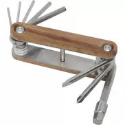 8-funkcyjne drewniane rowerowe narzędzie multi-tool Fixie, brazowy