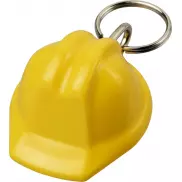 Kolt brelok do kluczy z materiałów z recyklingu w kształcie kasku, żółty