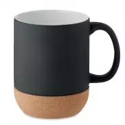 Ceramiczny kubek z korkiem - czarny