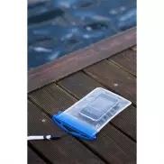 Wodoodporny pokrowiec na telefon Crystal, transparentny/niebieski