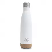 Butelka próżniowa z korkowym spodem Jowi 500 ml, biały