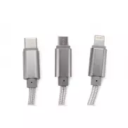 Kabel USB 3 w 1 TALA srebrny