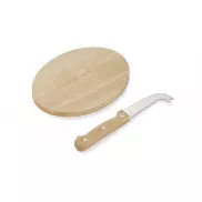 Nóż z deską do sera GORGONZOLA beżowy (naturalny)