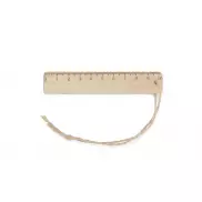 Linijka 10 cm ze sznurkiem LINIFY beżowy (naturalny)
