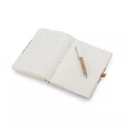 Zestaw - notes z długopisem CALMO beżowy (naturalny)