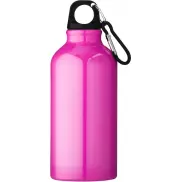 Aluminiowa butelka na wodę Oregon z karabińczykiem o pojemności 400 ml, różowy
